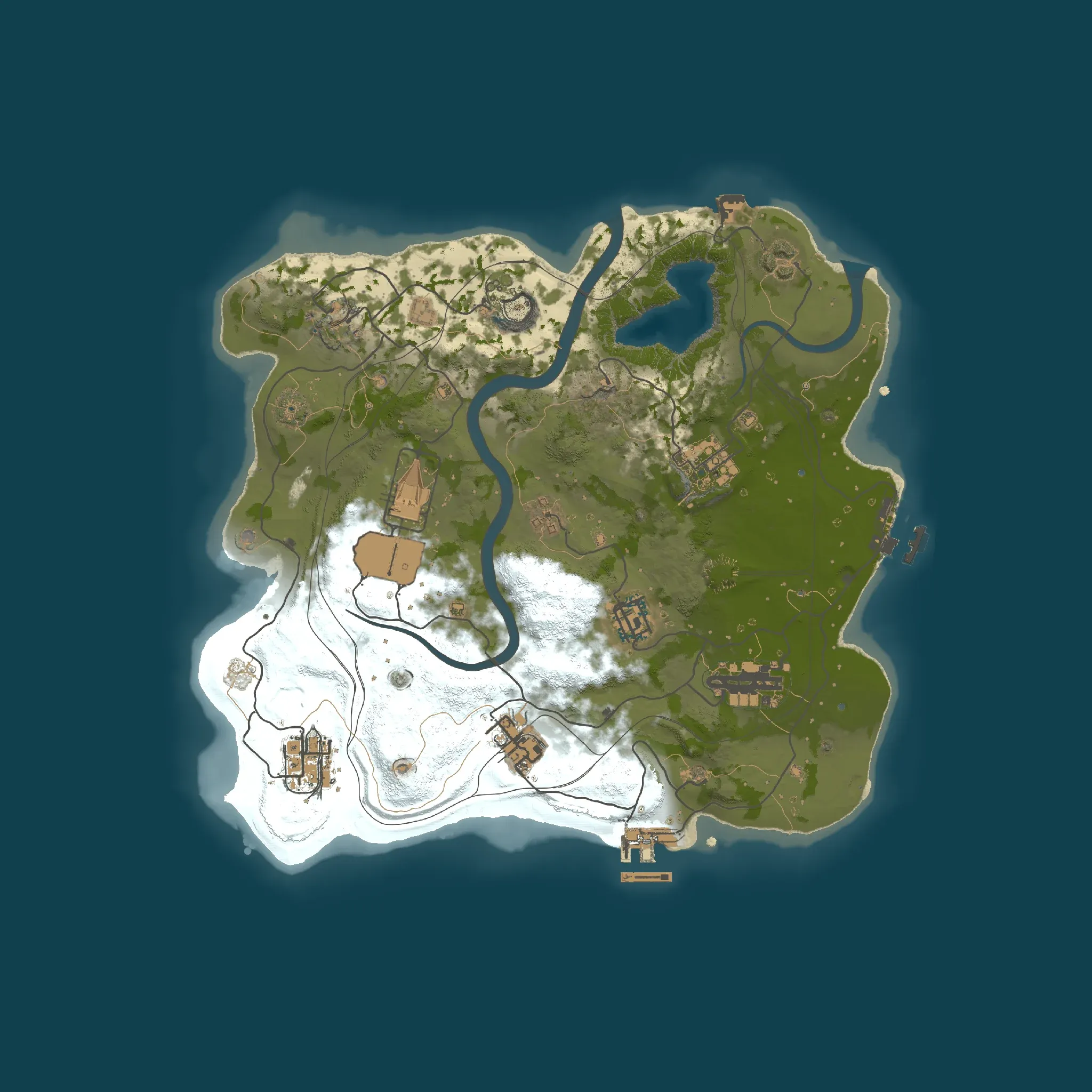 The Canyons example map, seen from above