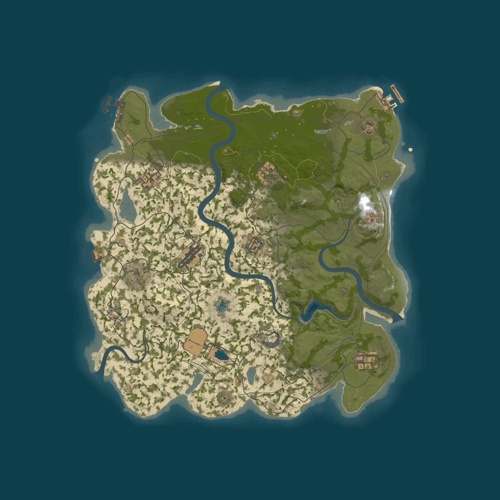 The Oases and canyons example map from above