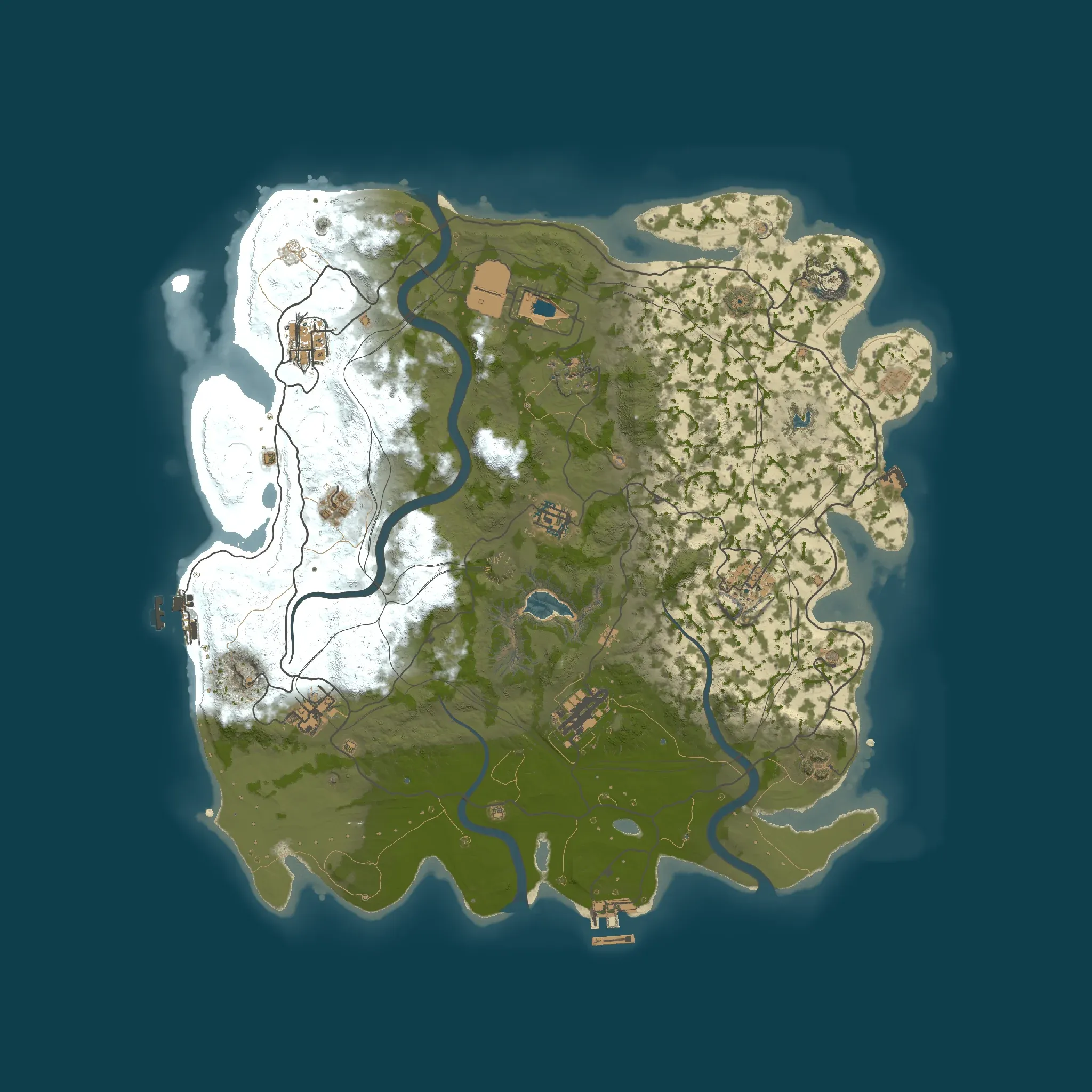 The Large example map, seen from above