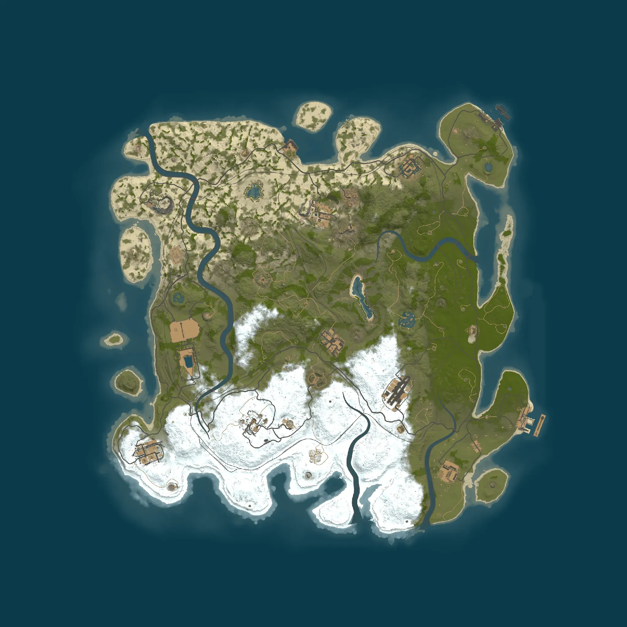The Game default example map, seen from above