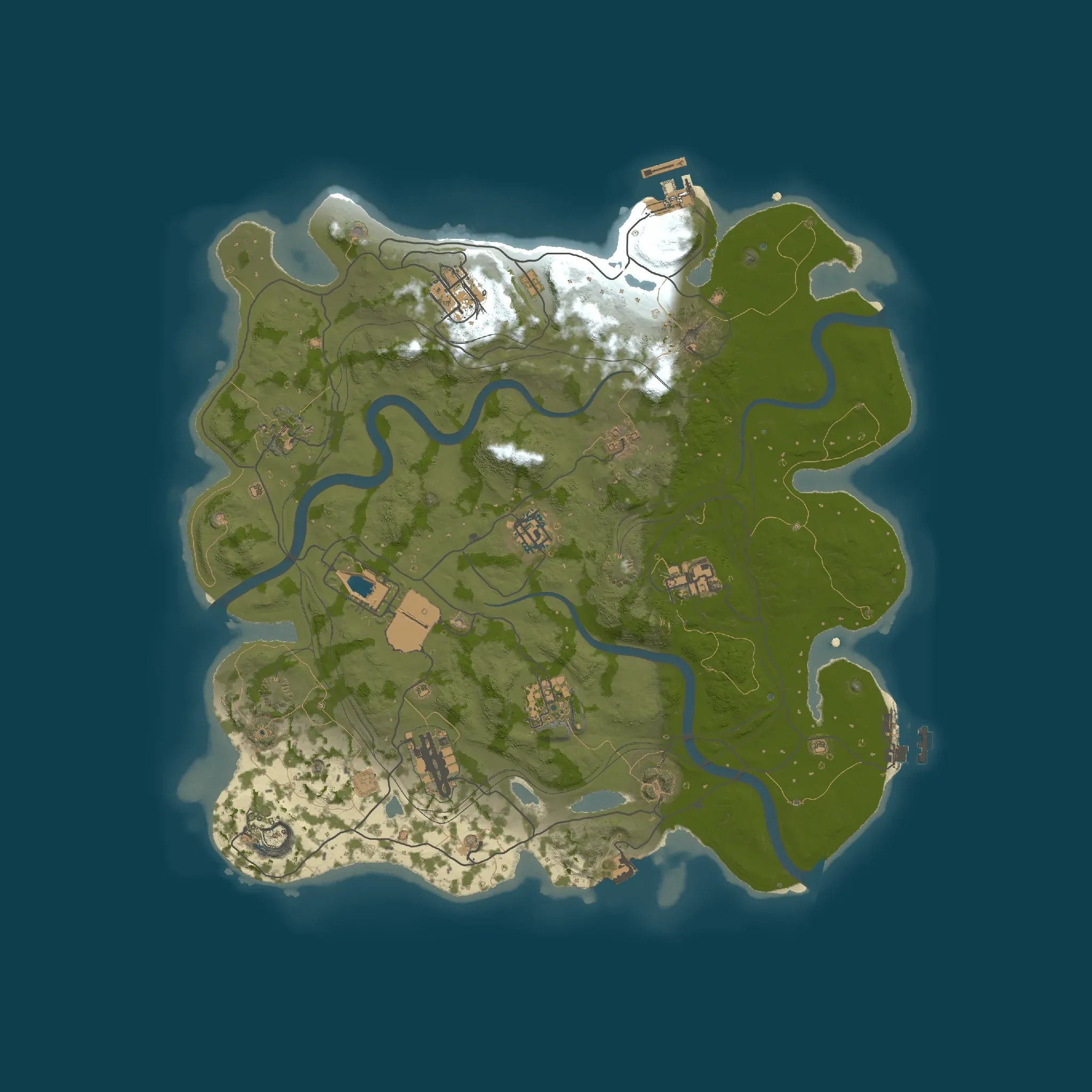 The Jungle example map, seen from above