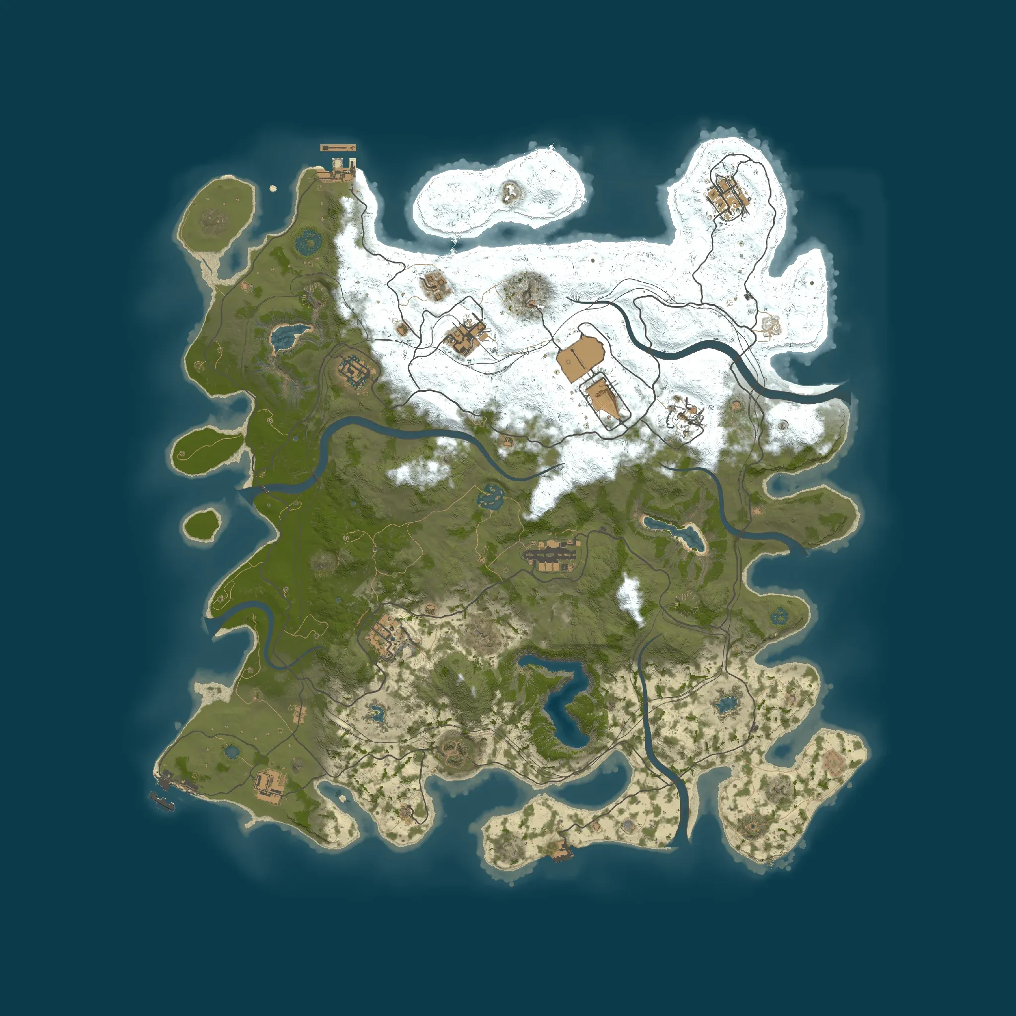 The Official size example map, seen from above