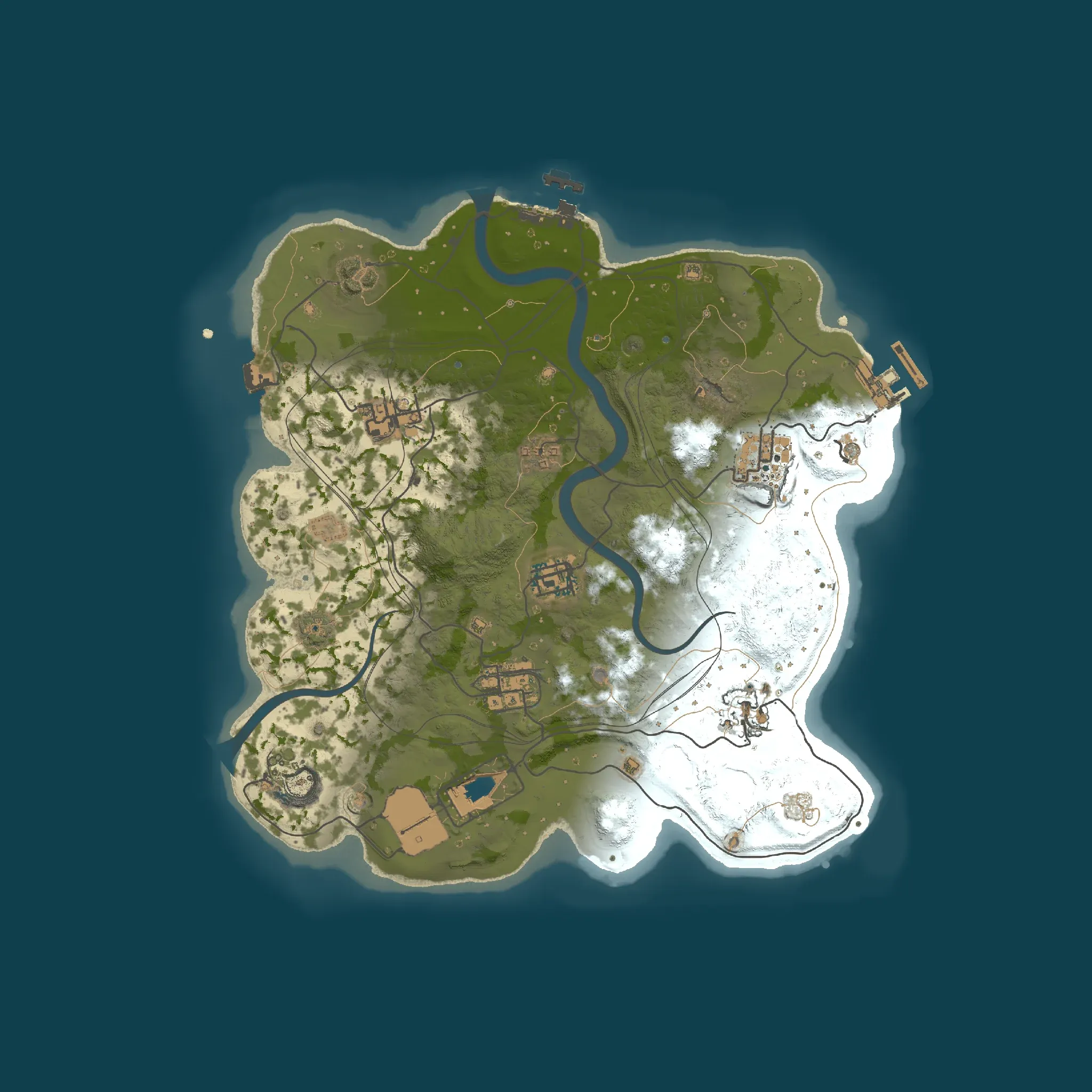 The Medium example map, seen from above